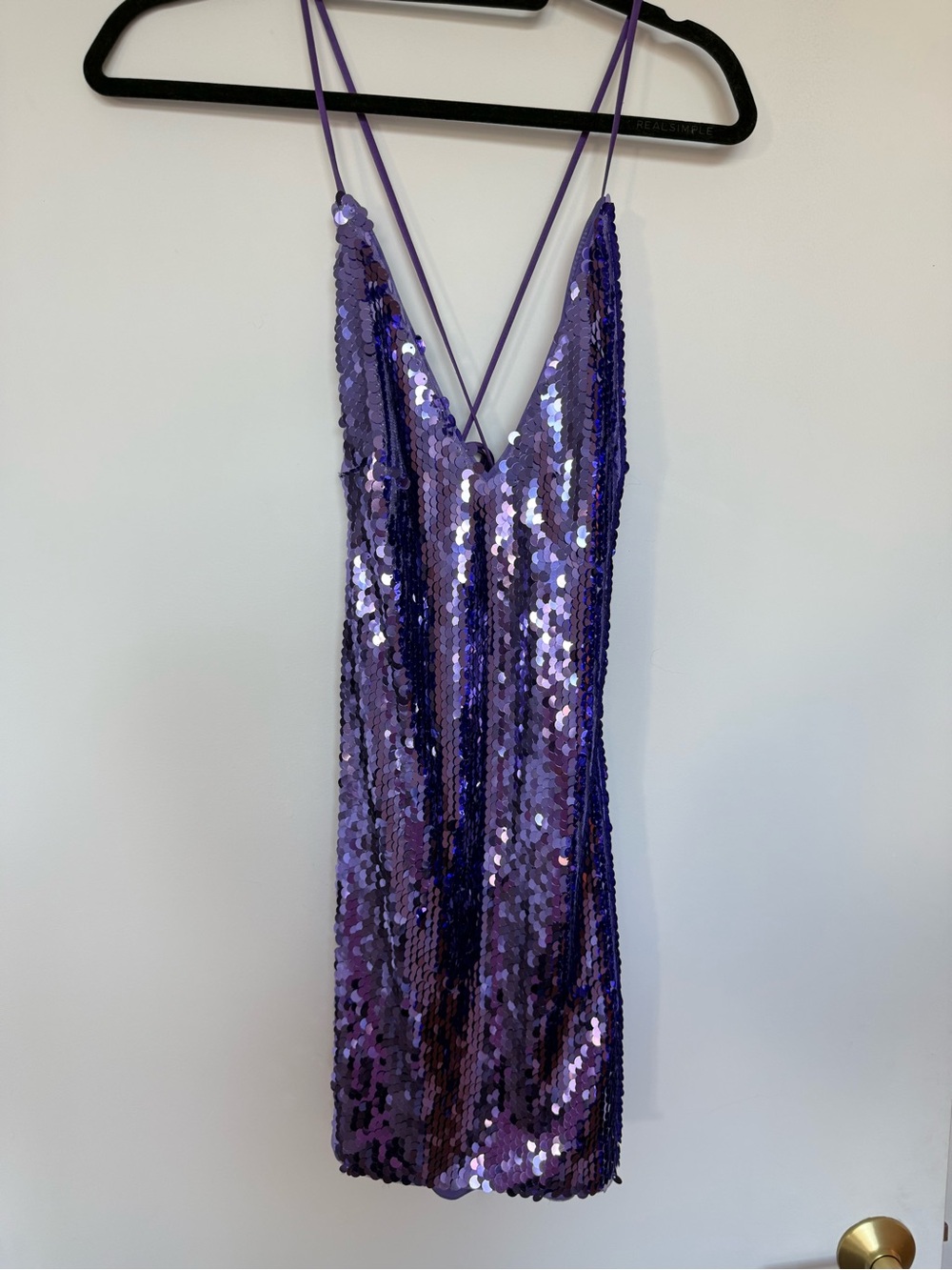 Michael Costello × REVOLVE Taja Mini Dress in Purple Sequin - XS - Picture 3 of 4